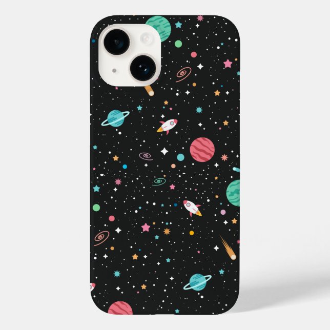 Space Rocket Ships and Planets Case-Mate iPhone Case (Back)