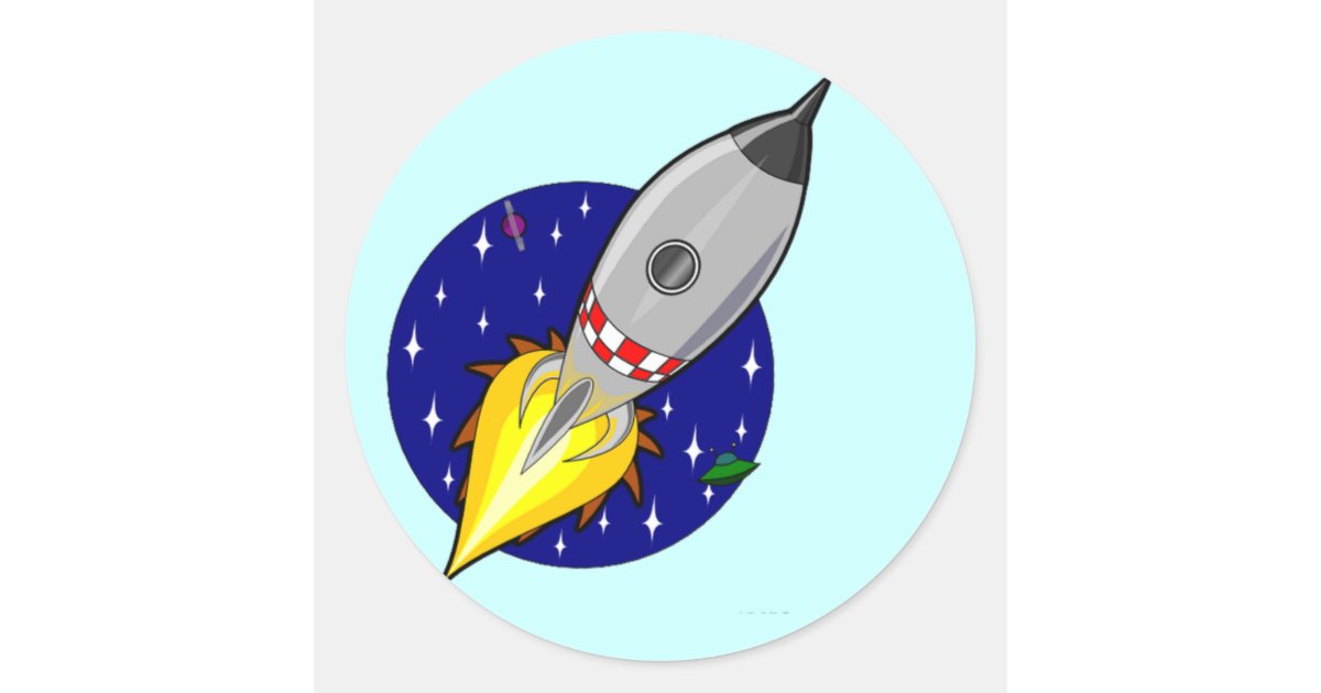 Space Rocket Stickers | Zazzle
