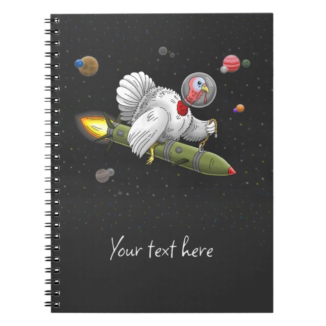 Space Rocket Turkey Notebook (Front)