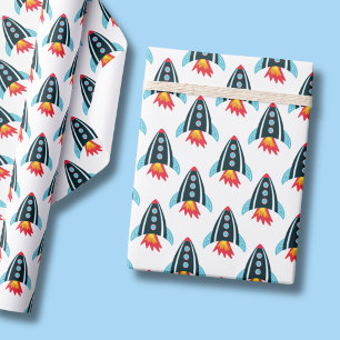 Space Rocket Wrapping Paper
