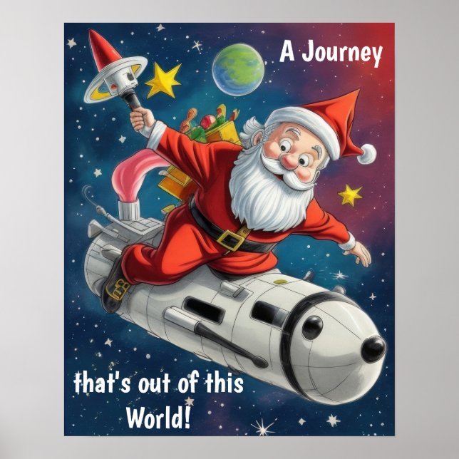 Space Santa Claus Poster (Front)