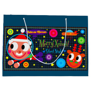 SPACE SANTA LARGE GIFT BAG