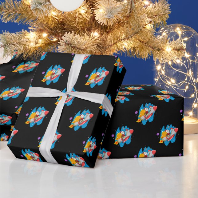 Space Santa Wrapping Paper (Holidays)