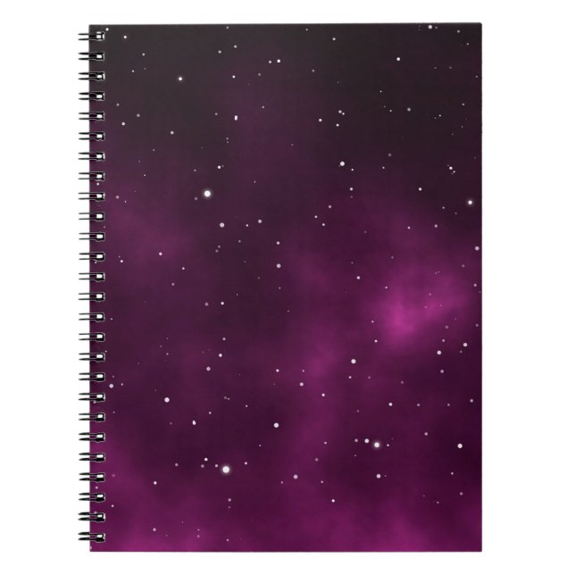 Space scape illustration astronomy graphic design  notebook (Front)