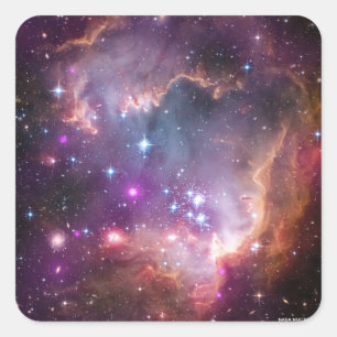 Space Scene Square Sticker