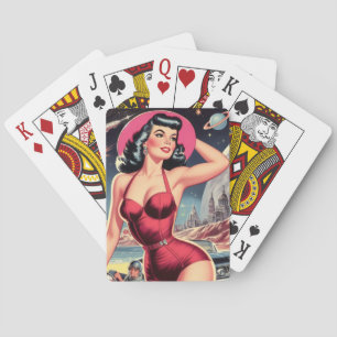 Space Sci-fi Pin-up Playing Cards