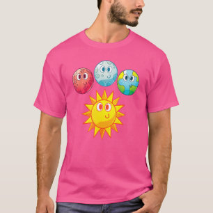 Space Science Cute Planets Galaxy Astronomer Astro T-Shirt
