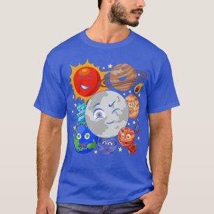 Space Science Galaxy Astronomy Cute Planets T-Shirt
