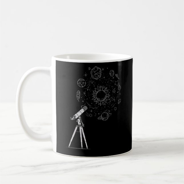 Space Science Telescope Astronomer Galaxy Stars As Coffee Mug (Left)