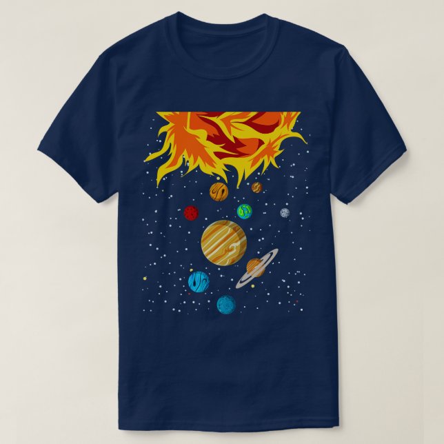 Space Science Universe Astronaut Astronomy Planets T-Shirt (Design Front)