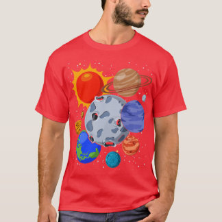 Space Science Universe Astronaut Planets Astronomy T-Shirt
