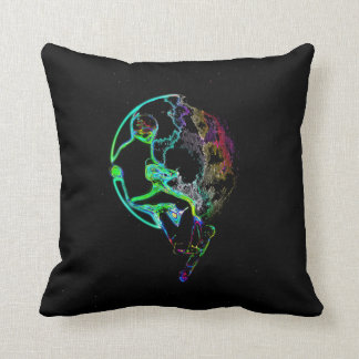Space Scooting - Flying Scooter Boy Cushion