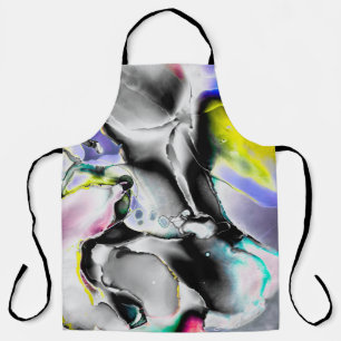 Space. Shiny White Background. Smoke Slate Picture Apron