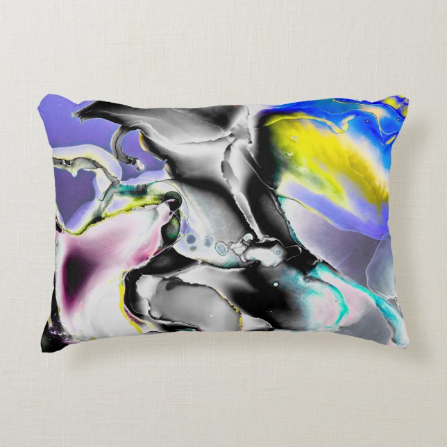 Space. Shiny White Background. Smoke Slate Picture Decorative Cushion (Front)