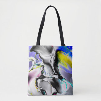 Space. Shiny White Background. Smoke Slate Picture Tote Bag