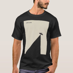 Space Ship Minimal Surf Hero Travel Cool Vintage R T-Shirt