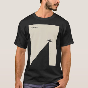 Space Ship Minimal Surf Hero Travel Cool Vintage R T-Shirt