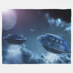 SPACE SHIPS FLEECE BLANKET