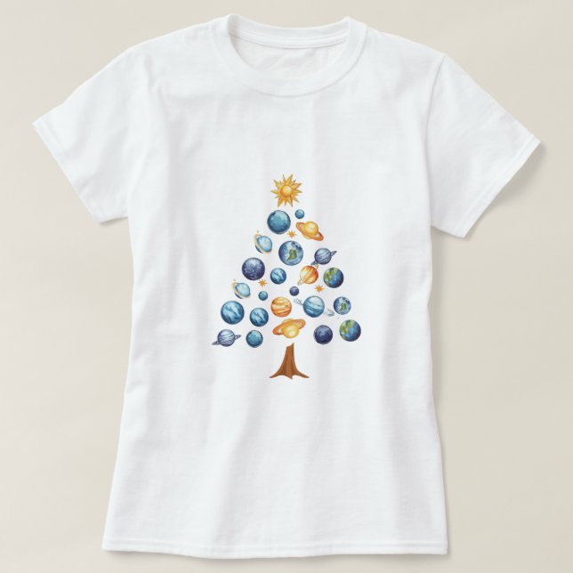 Space Shirts, Space Gifts, Planets Art, Outer Spac T-Shirt (Design Front)