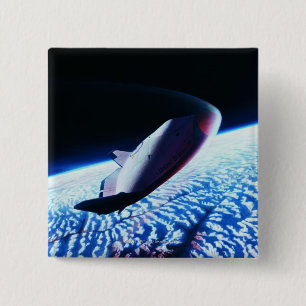 Space Shuttle 3 15 Cm Square Badge