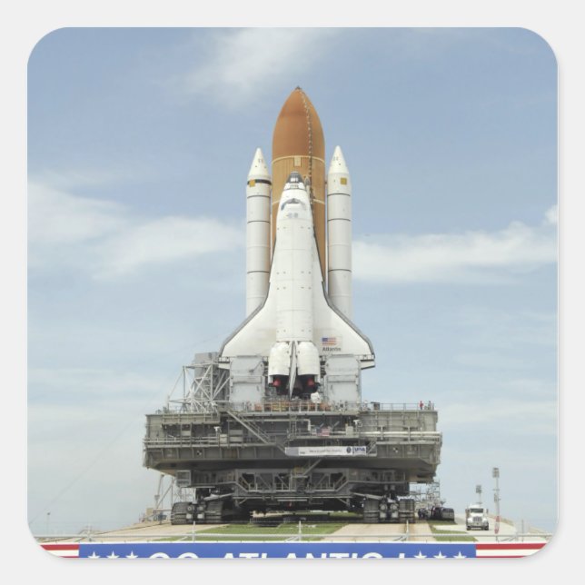 Space shuttle Atlantis 2 Square Sticker (Front)