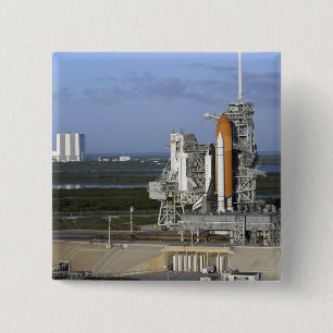 Space shuttle Atlantis 3 15 Cm Square Badge