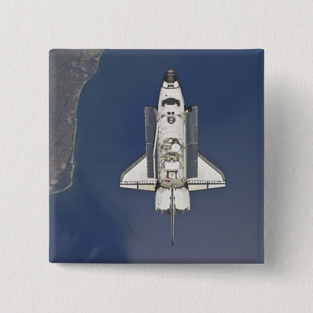 Space shuttle Atlantis 5 15 Cm Square Badge (Front)