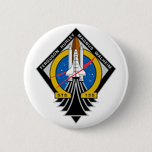 Space Shuttle Atlantis 6 Cm Round Badge