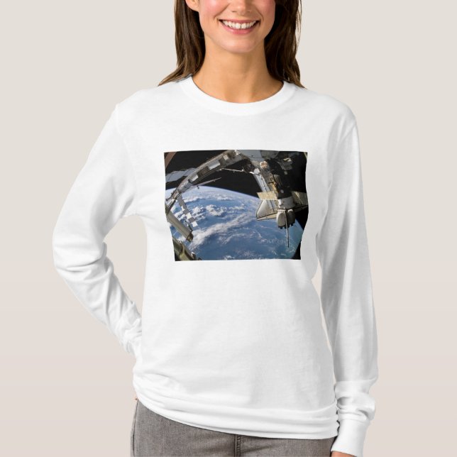 Space Shuttle Atlantis and a Soyuz spacecraft T-Shirt (Front)