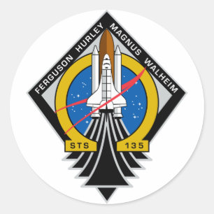 Space Shuttle Atlantis Classic Round Sticker