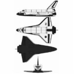 Space Shuttle Atlantis Desk Sculpture Standing Photo Sculpture<br><div class="desc">Celebrate the final mission of the Space Shuttle program with this Desk Sculpture featuring 4 different views of Atlantis.</div>