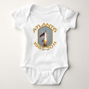 Space Shuttle Atlantis Final Lift Off Photo Baby Bodysuit
