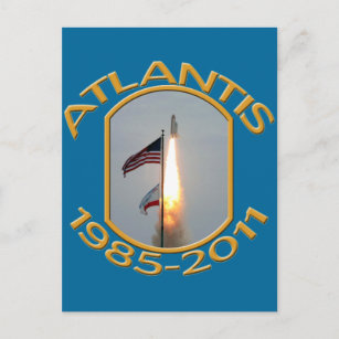 Space Shuttle Atlantis Final Lift Off Photo Postcard