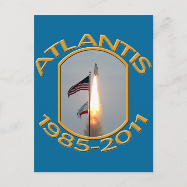 Space Shuttle Atlantis Final Lift Off Photo Postcard (Front)