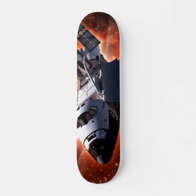 Space Shuttle Atlantis Hubble Telescope Artwork Skateboard (Front)