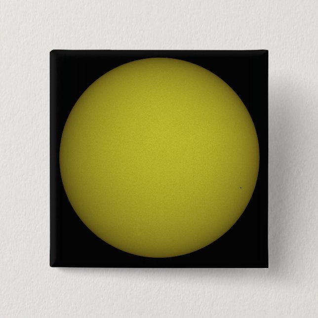 Space Shuttle Atlantis is seen in silhouette 15 Cm Square Badge (Front)