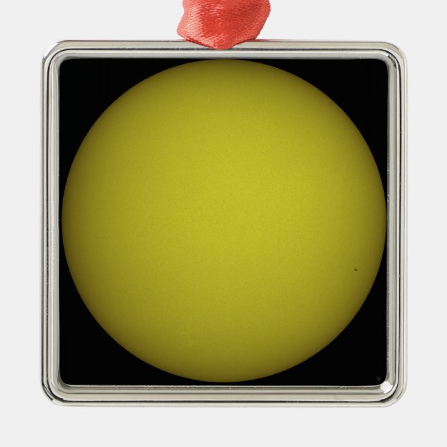 Space Shuttle Atlantis is seen in silhouette Metal Tree Decoration (Front)