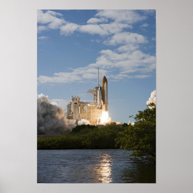 Space Shuttle Atlantis lifts off 10 Poster (Front)