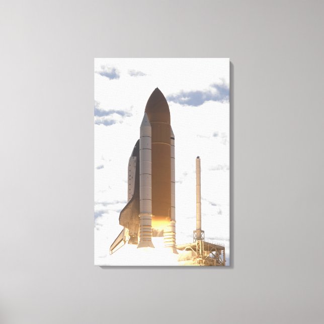 Space Shuttle Atlantis lifts off 14 Canvas Print (Front)