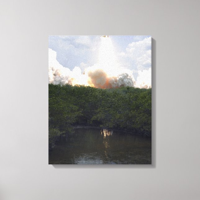 Space Shuttle Atlantis lifts off 14 Canvas Print (Front)