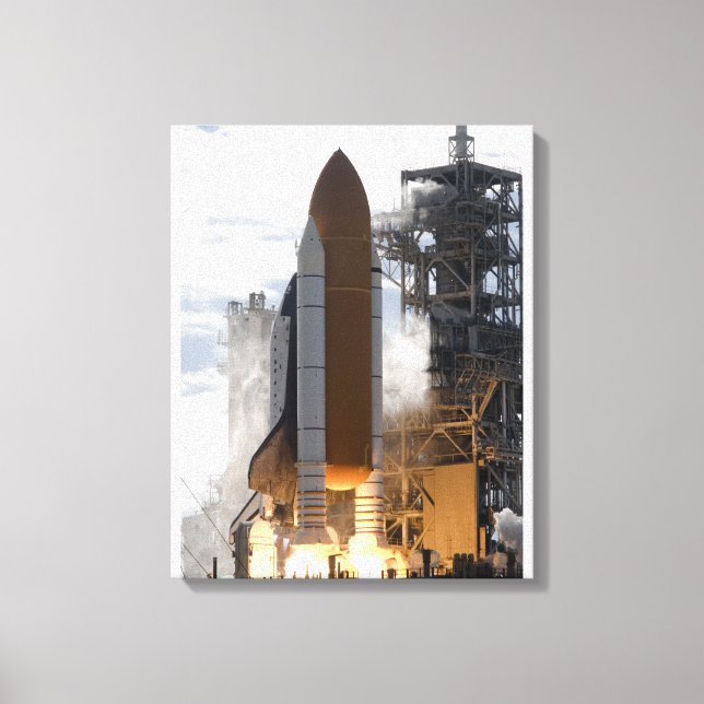 Space Shuttle Atlantis lifts off 15 Canvas Print (Front)