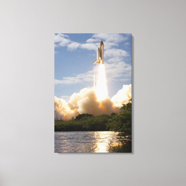 Space Shuttle Atlantis lifts off 17 Canvas Print (Front)
