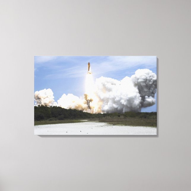 Space Shuttle Atlantis lifts off 28 Canvas Print (Front)