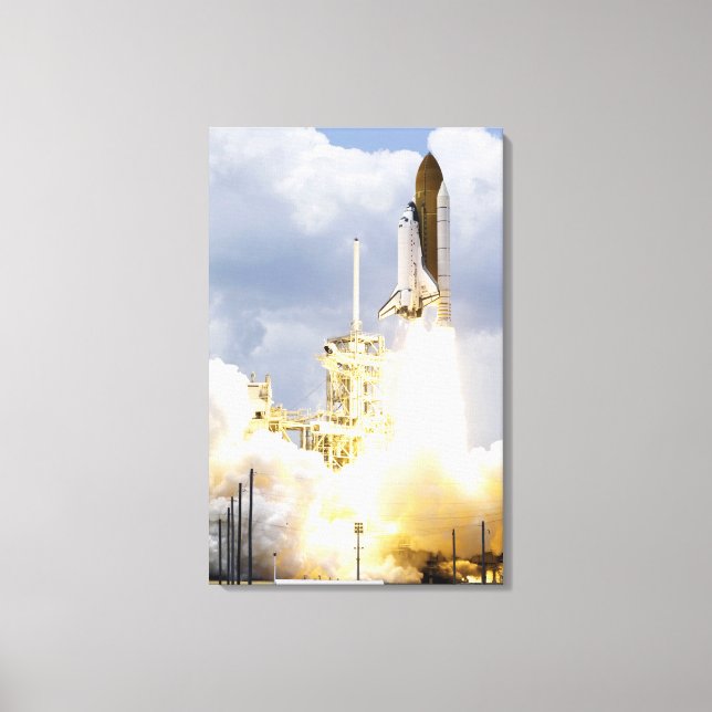 Space Shuttle Atlantis lifts off 2 Canvas Print (Front)