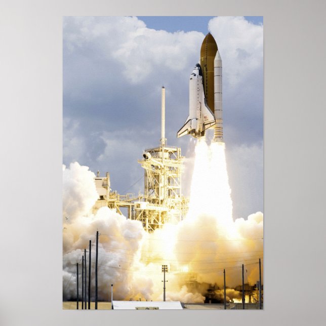 Space Shuttle Atlantis lifts off 2 Poster (Front)