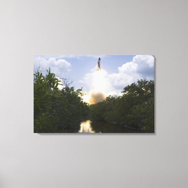 Space Shuttle Atlantis lifts off 3 Canvas Print (Front)