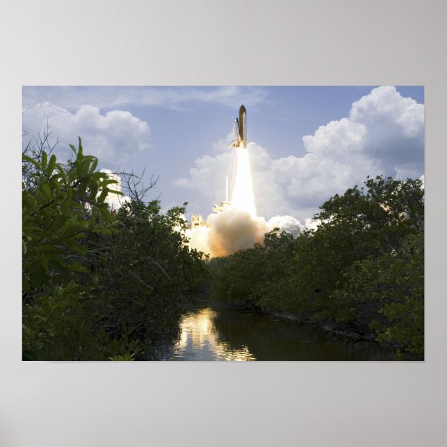 Space Shuttle Atlantis lifts off 3 Poster (Front)