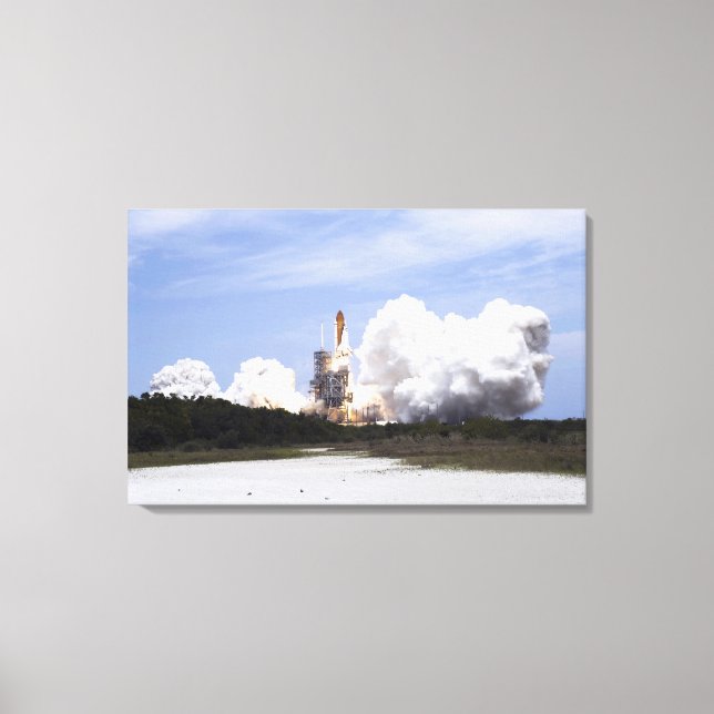 Space Shuttle Atlantis lifts off 4 Canvas Print (Front)