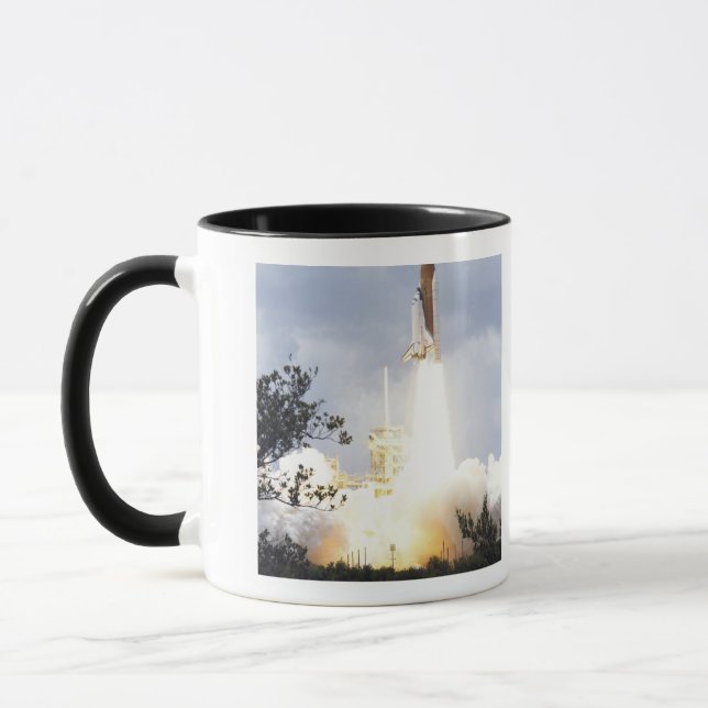 Space Shuttle Atlantis lifts off 4 Mug (Left)