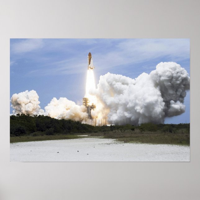 Space Shuttle Atlantis lifts off 5 Poster (Front)